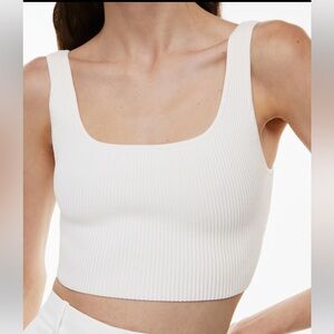 Babaton Sculpt Knit Squareneck Cropped Tank- Size S